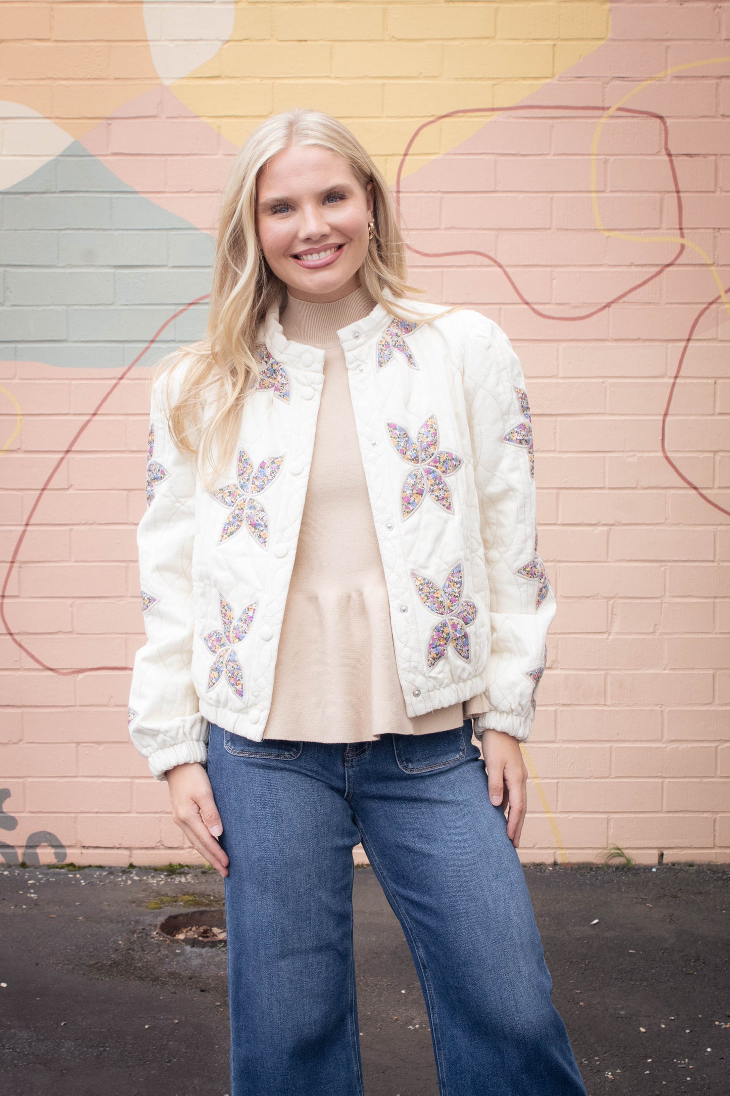  Emmaline Peplum Sweater Tank, Latte
