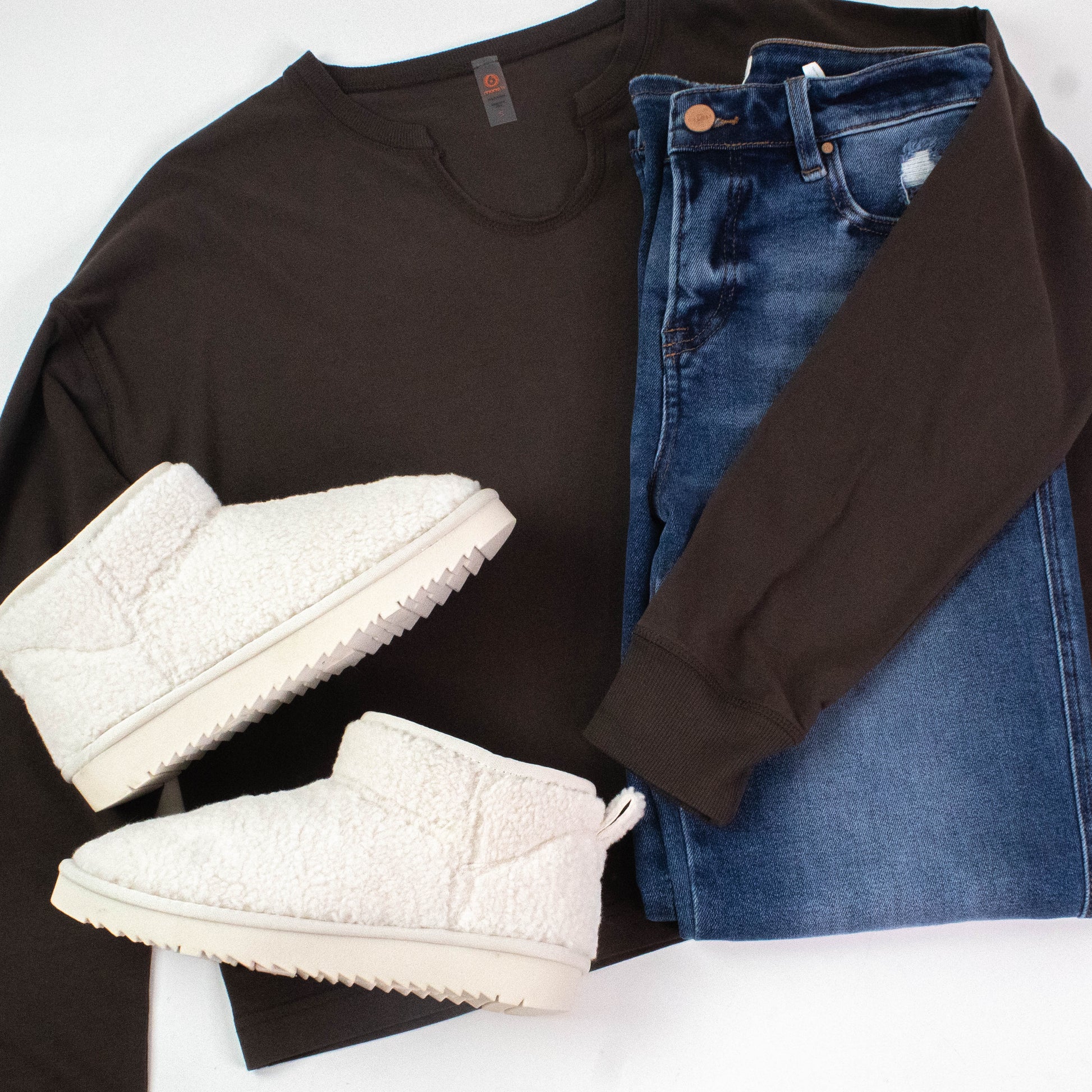  Melanie Notch Neck Top, Espresso