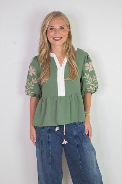  Raya Drawstring Barrel Leg Pants, Washed Denim