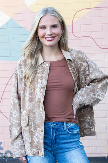  Della Layered Round Neck Top, Nutshell