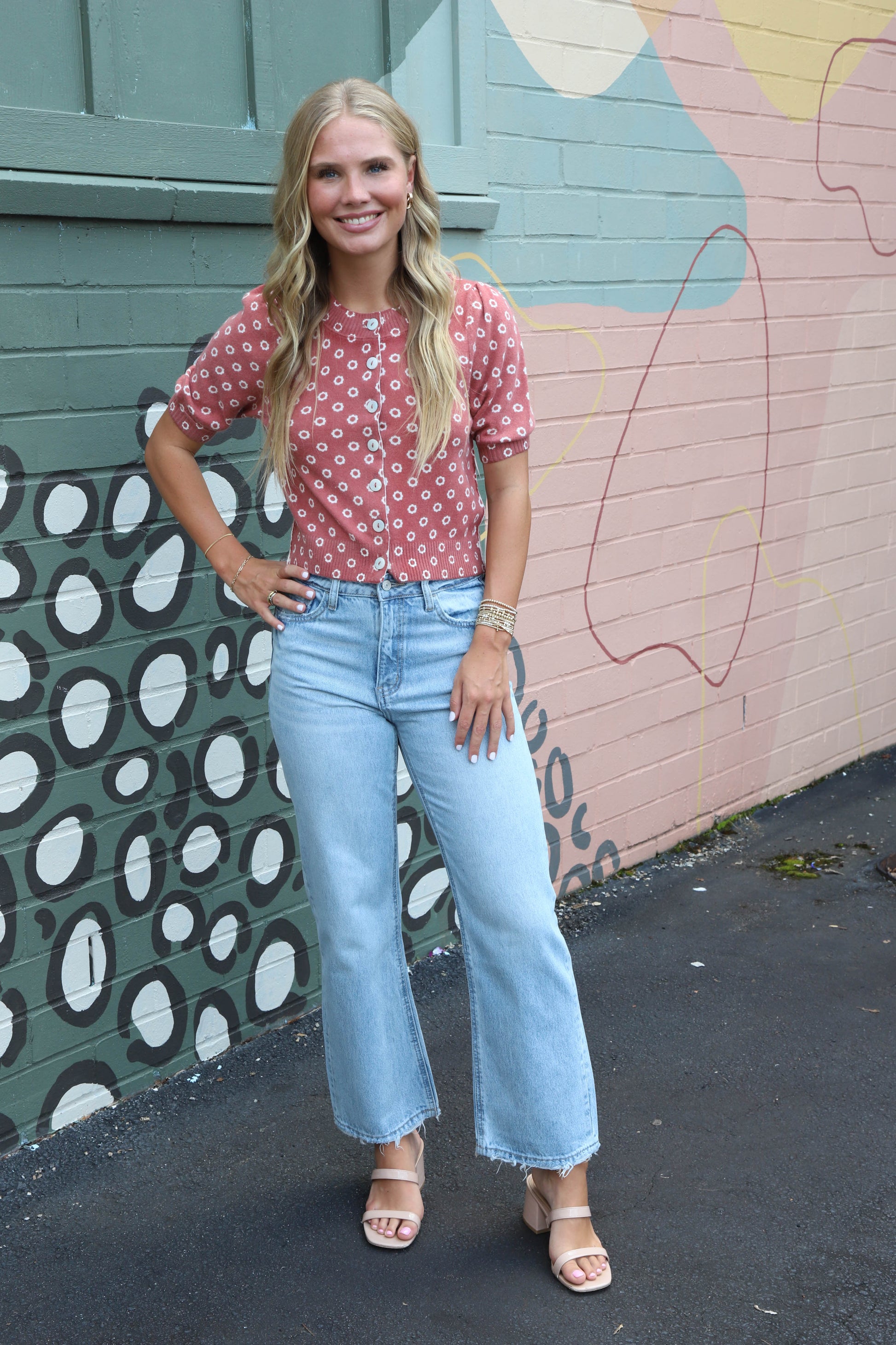  Isla Patterned Cardi, Daisy Combo | Free People