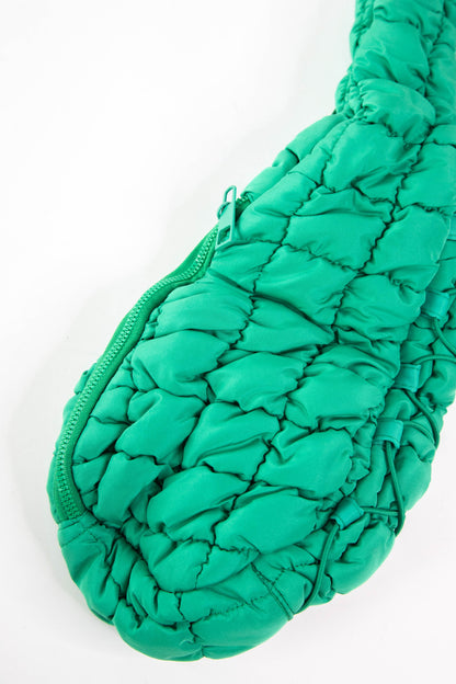  Eryn Nylon Quilted Belt Bag, Green