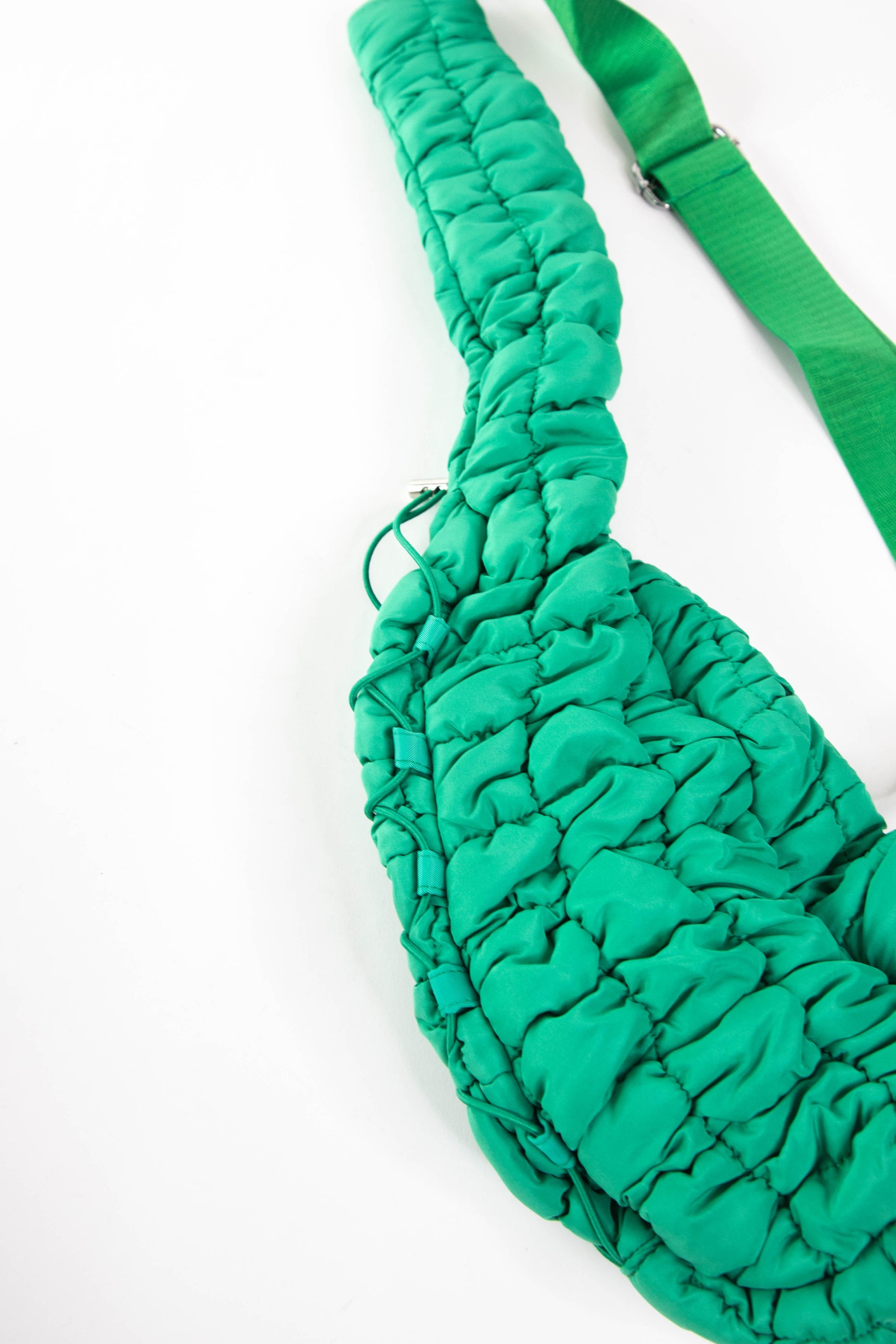  Eryn Nylon Quilted Belt Bag, Green
