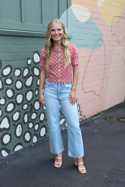  Isla Patterned Cardi, Daisy Combo | Free People
