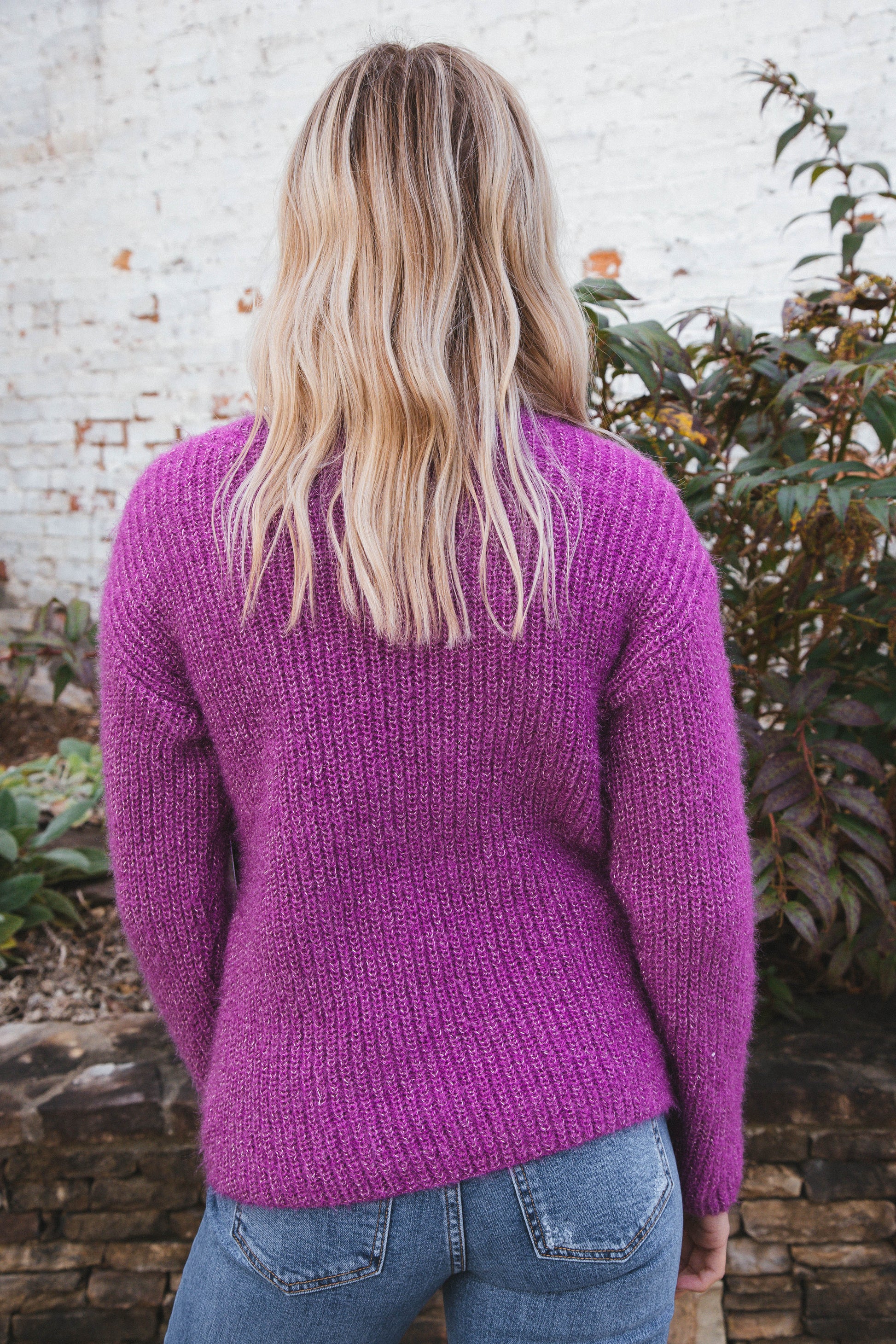  Jolene Crew Neck Sweater, Silver Violet | RD Style