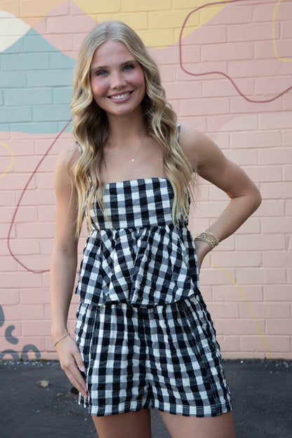  Mia Plaid Tank, Black Combo | Free People