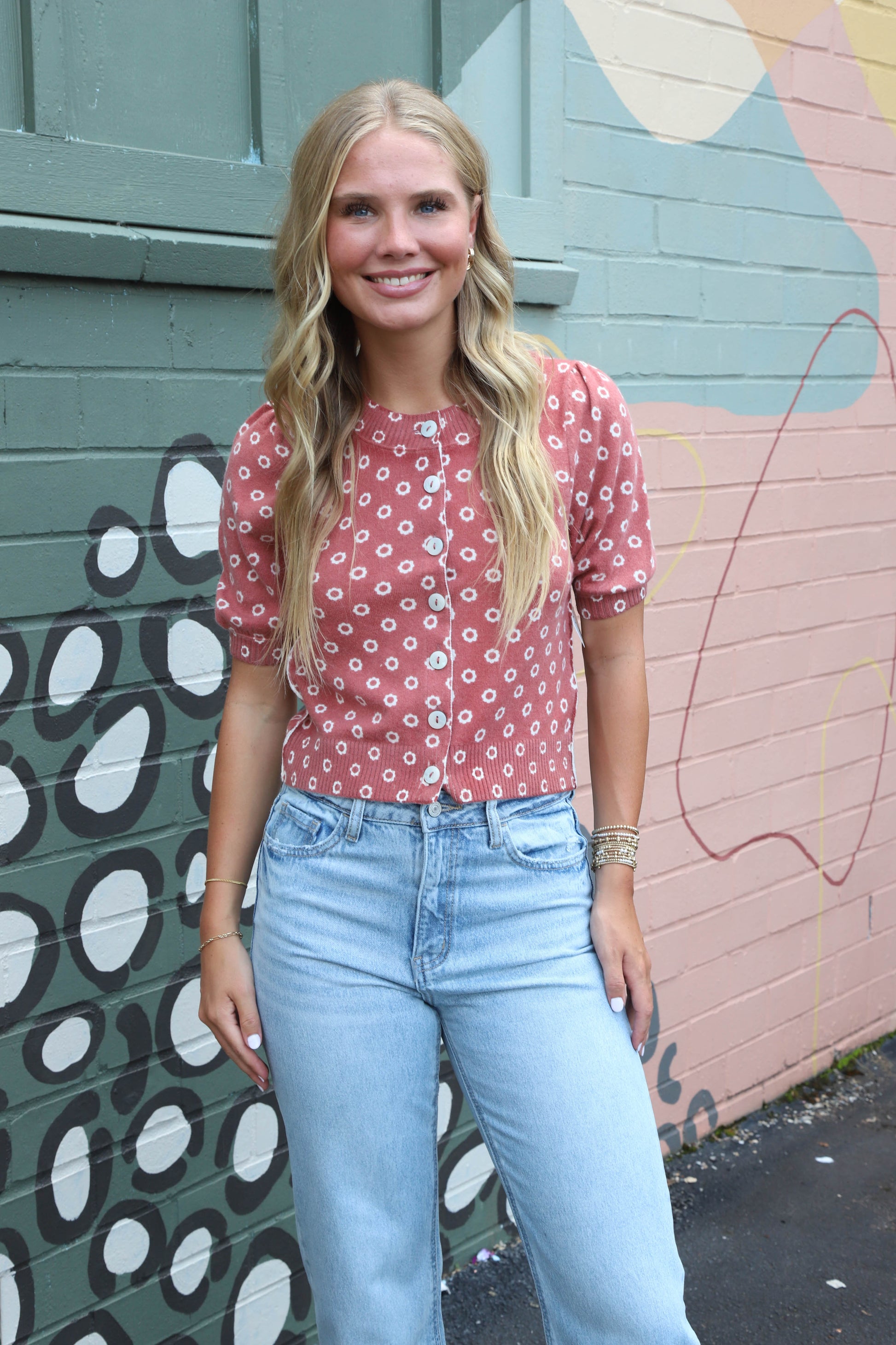  Isla Patterned Cardi, Daisy Combo | Free People