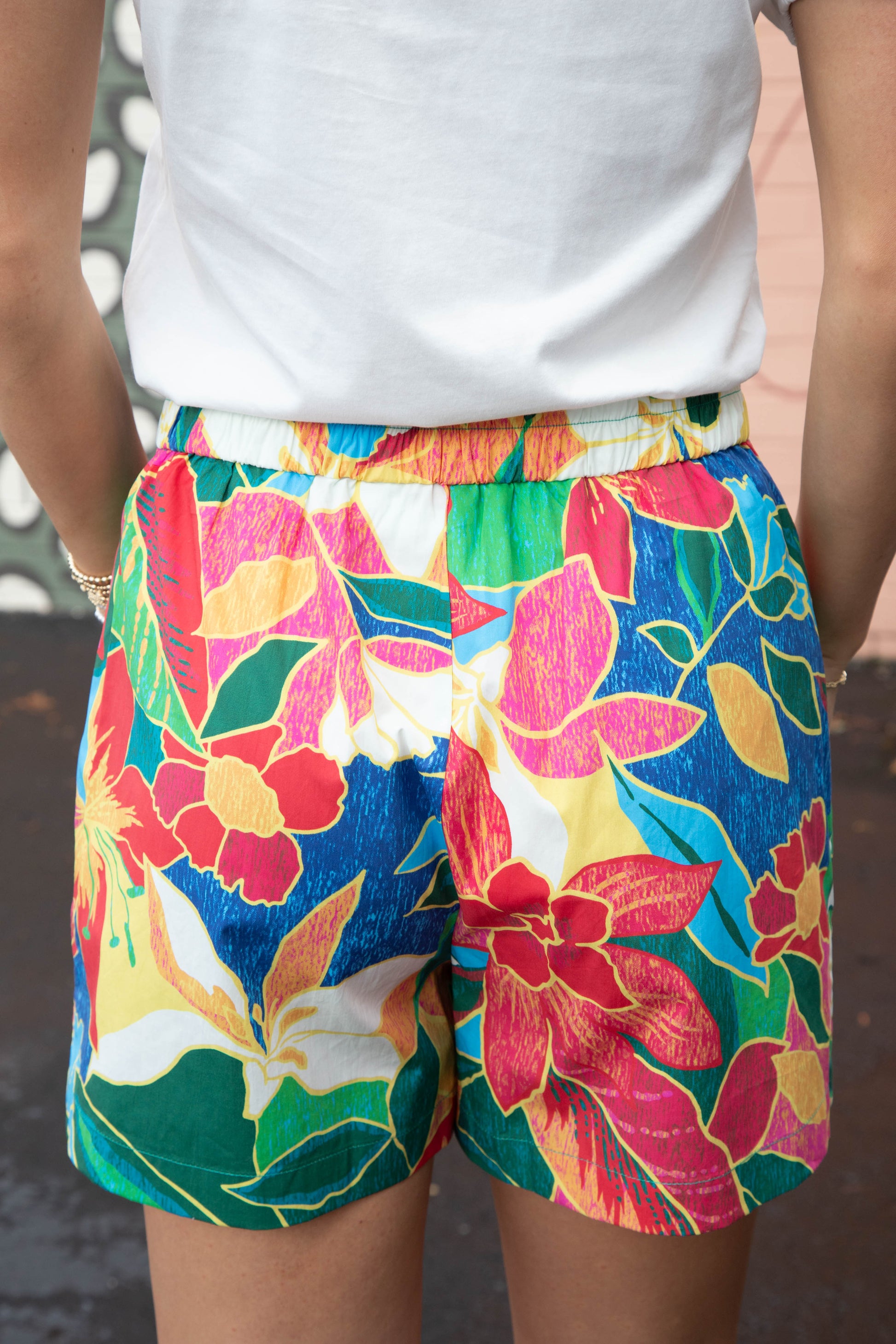 Maxine Printed Shorts, Red Multi