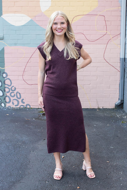  Remy Sweater Vest, Wine | Steve Madden