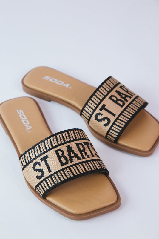  Flair St Barts Sandal, Black/Natural