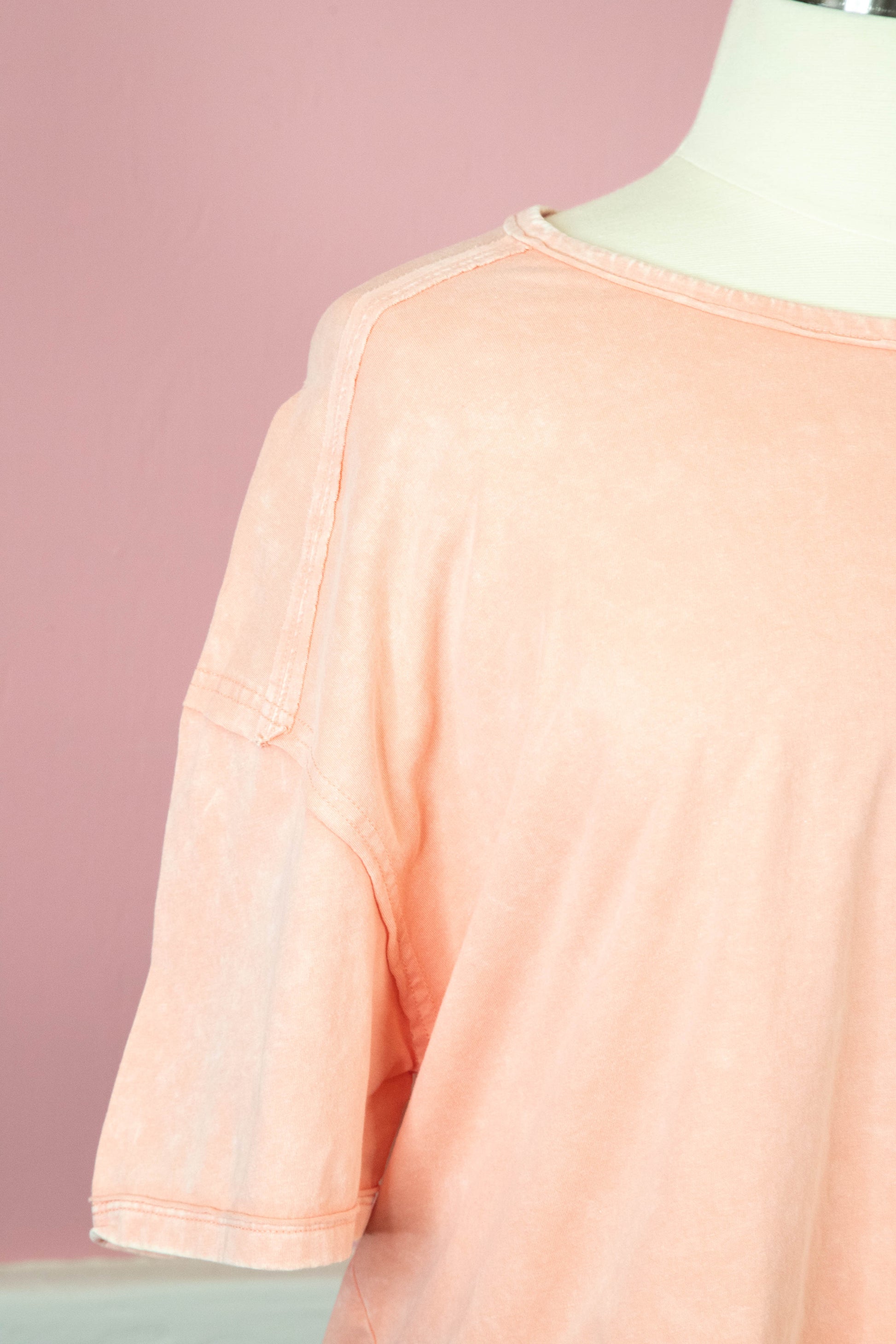 Ontario Oversized Tee, Peach | Extended Sizes