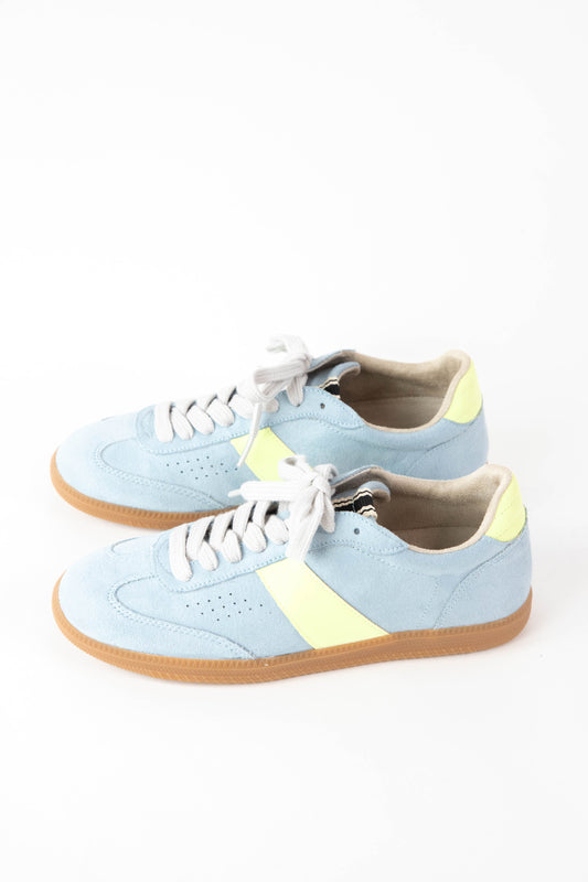  Sydney Suede Stripe Sneaker, Light Blue | ShuShop