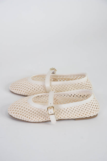  Nolita Fishnet Ballet Flat, Ivory | Coconuts By Matisse
