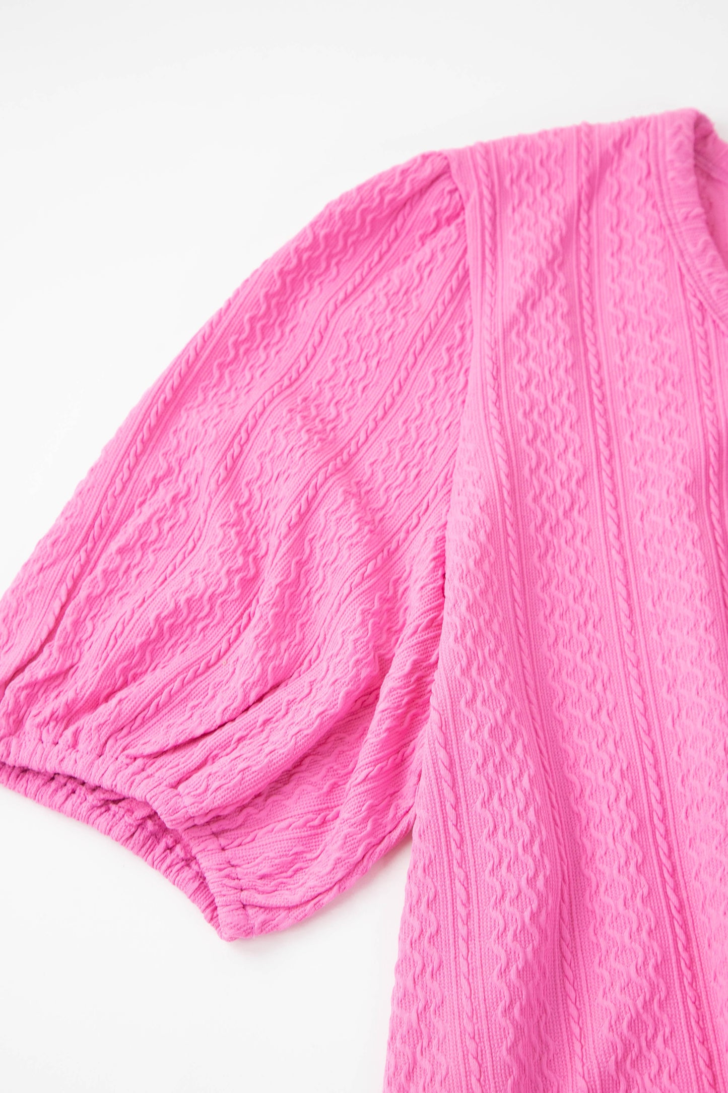  Ciara Cable Knit Top, Pink | Plus Size
