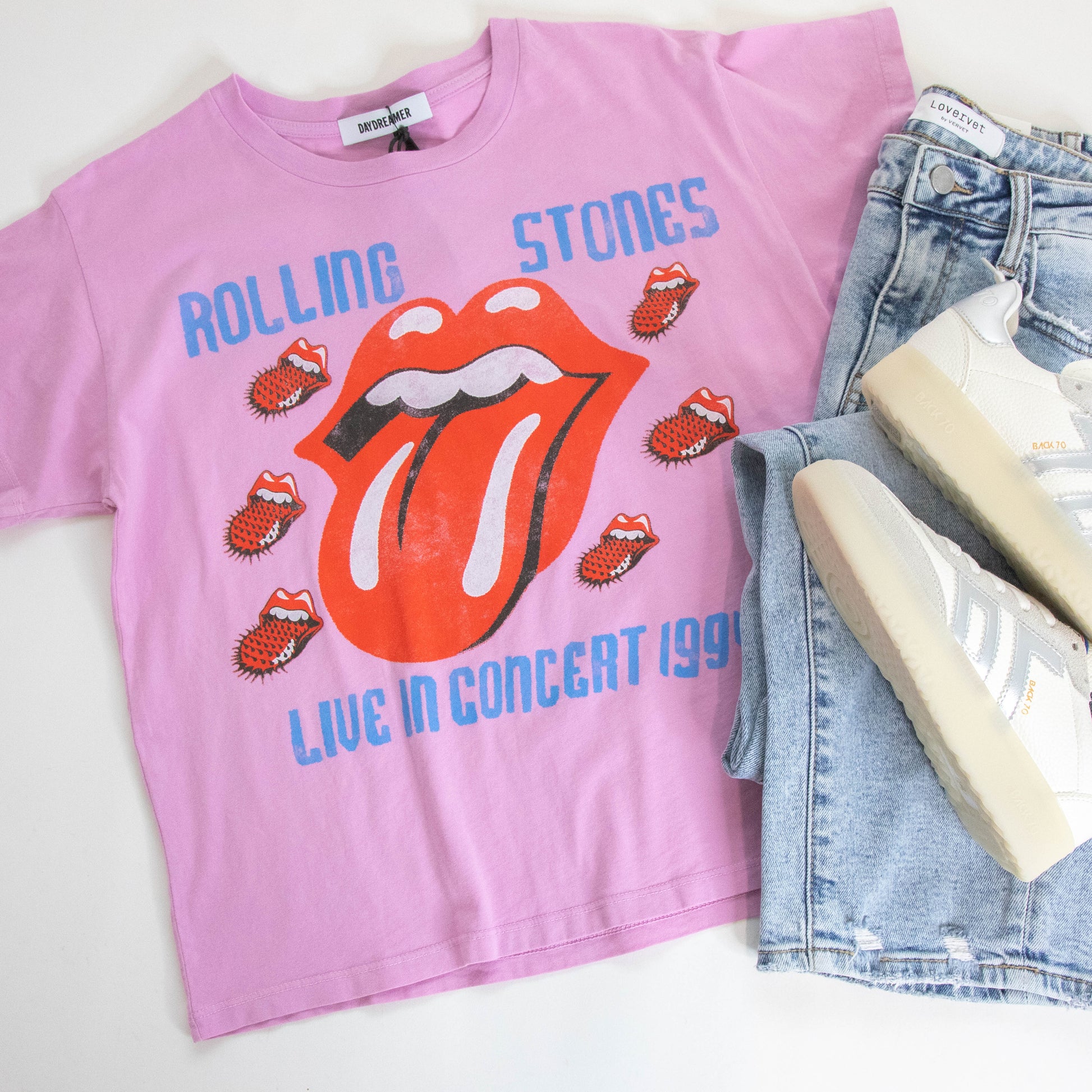  Rolling Stones Live In Concert 1994 Solo Tee, Faded Lilac | Daydreamer