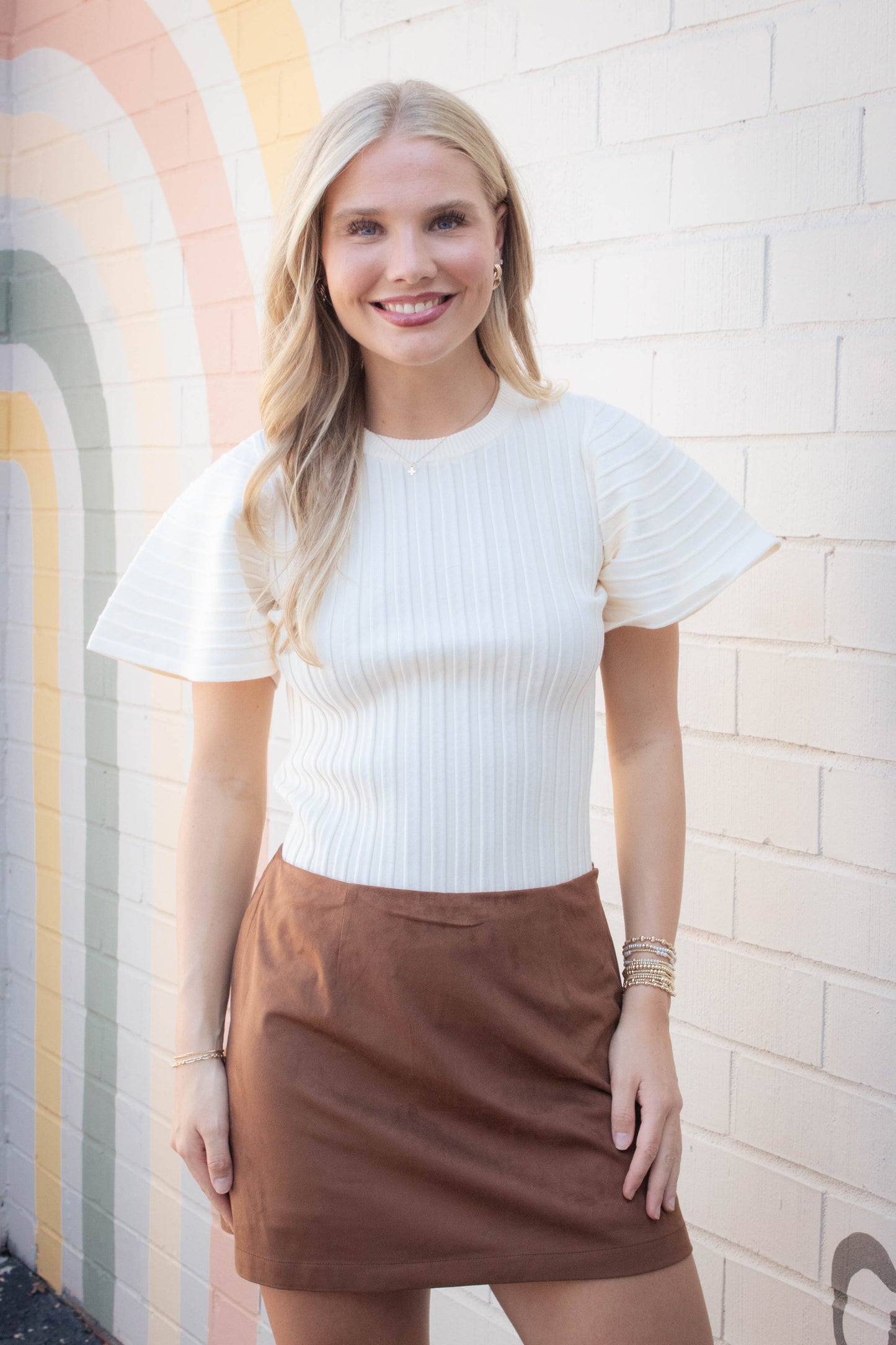  Allie Ribbed Sweater, Antique | Steve Madden