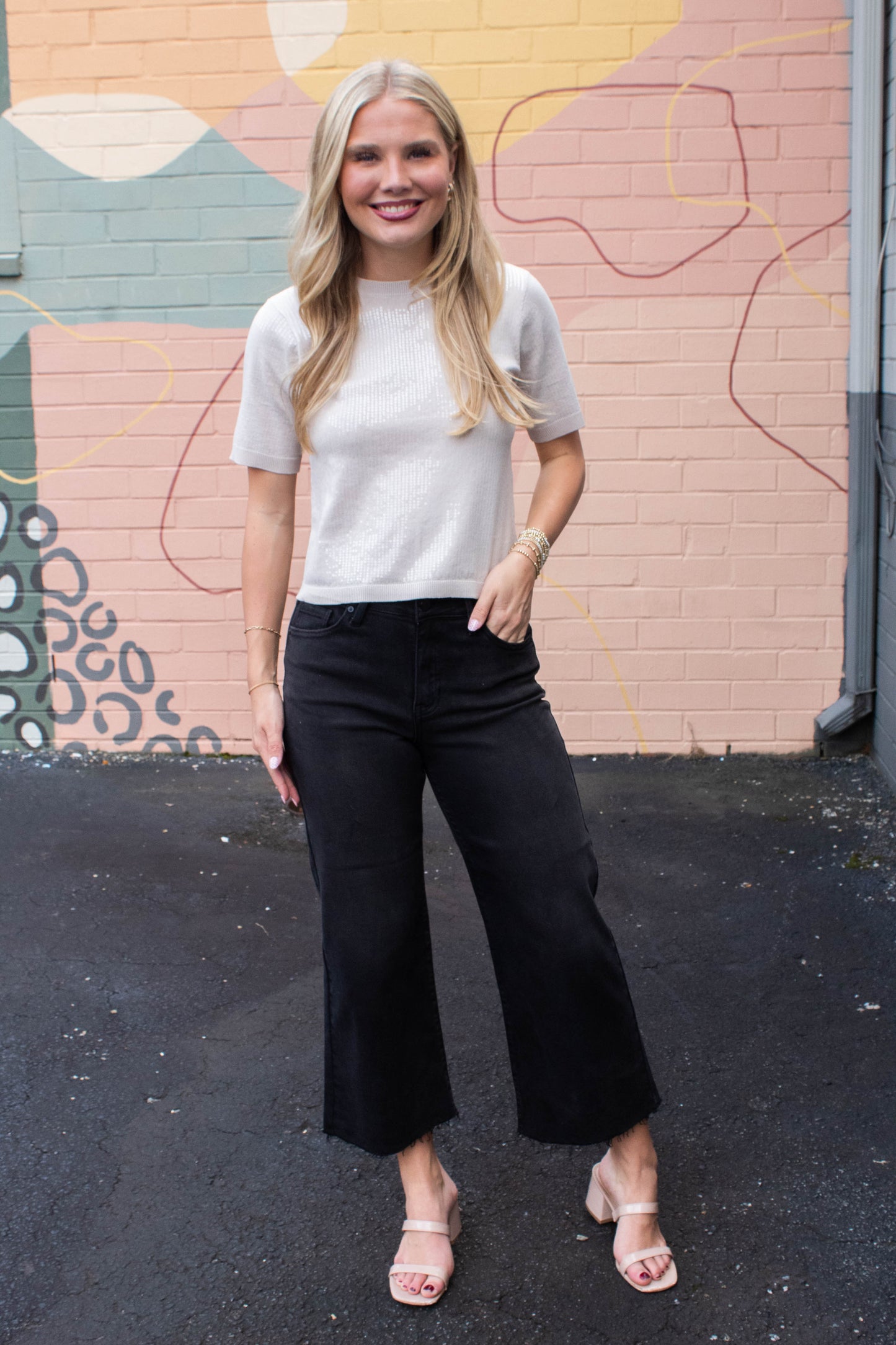  Sparkle Sequin Sweater, Mother Of Pearl | Sanctuary