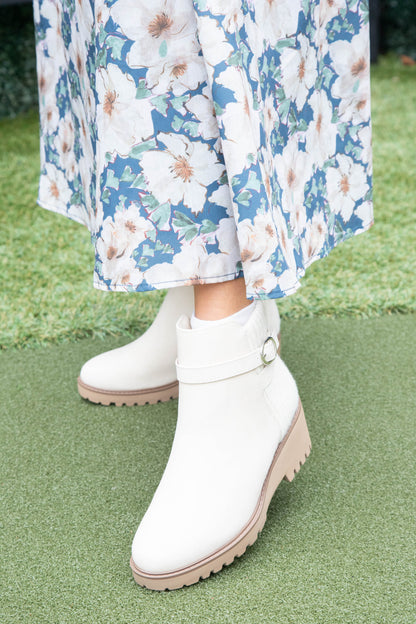 Aeson Knit Back Wedge Bootie, Beige Nubuck