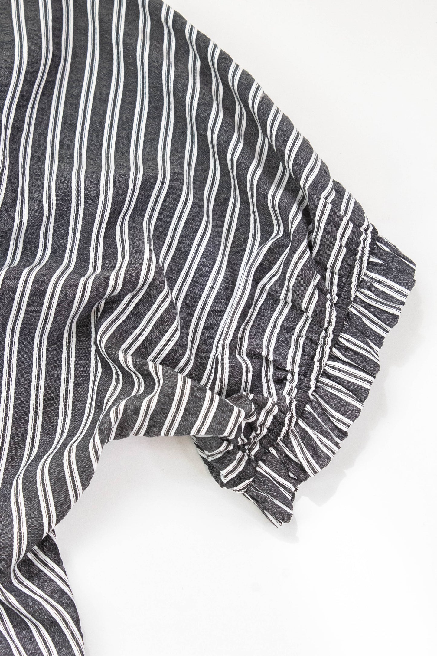  Cressida Striped Button Down Shirt, Black Stripe | Extended Sizes