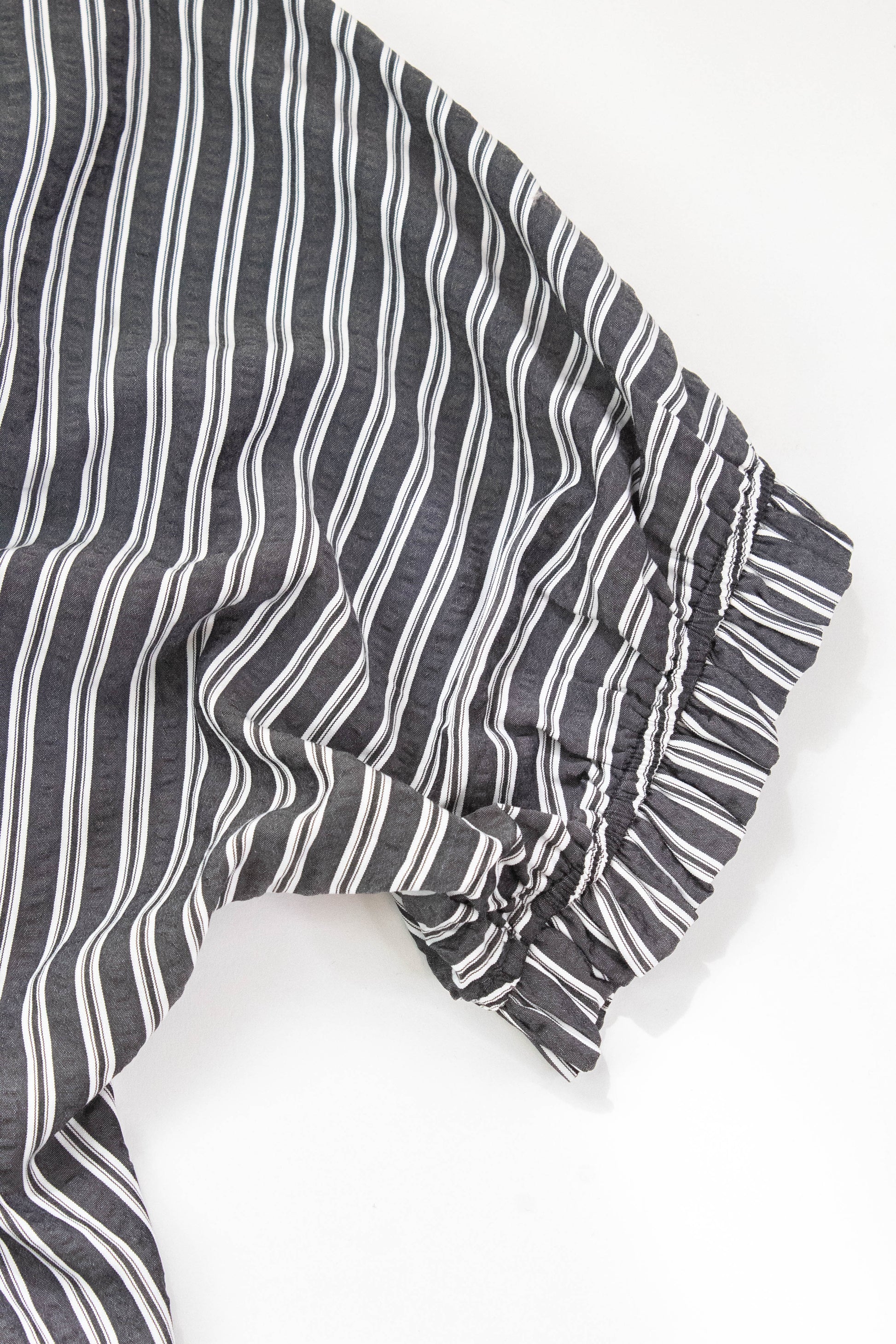  Cressida Striped Button Down Shirt, Black Stripe | Extended Sizes