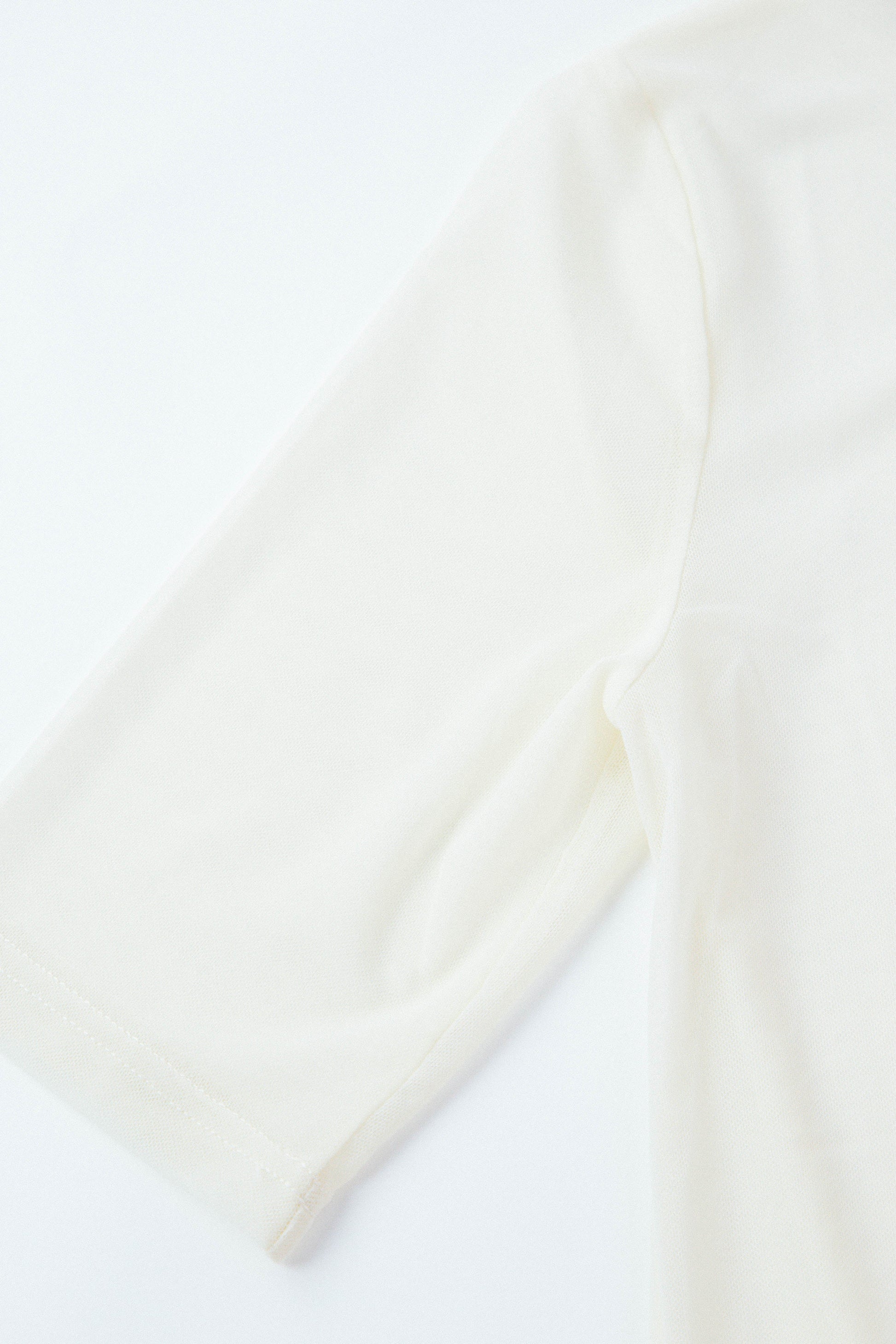  Rowyn Mesh Crew Neck Top, Cream