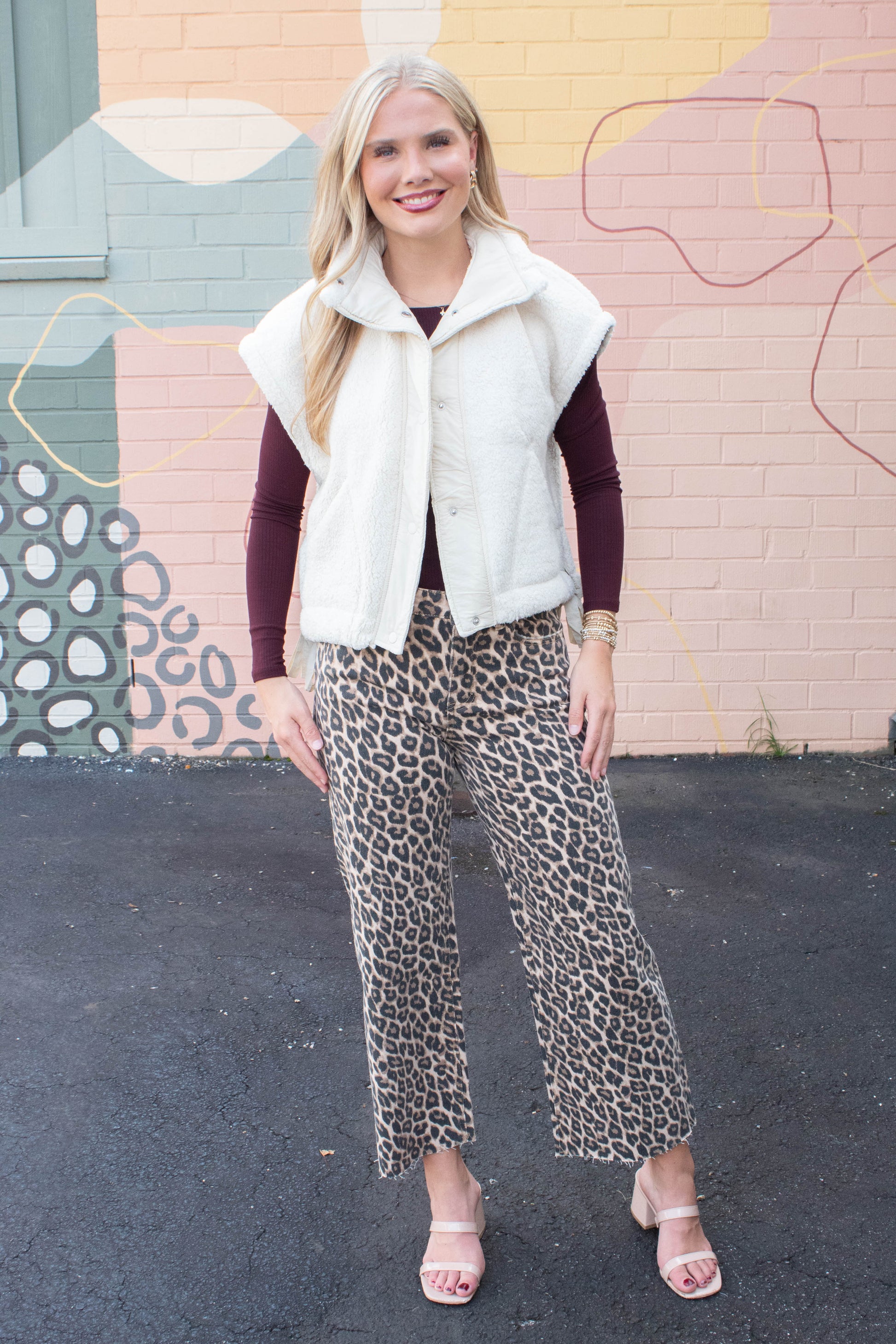  Brielle High Rise Crop Jeans, Animal Print
