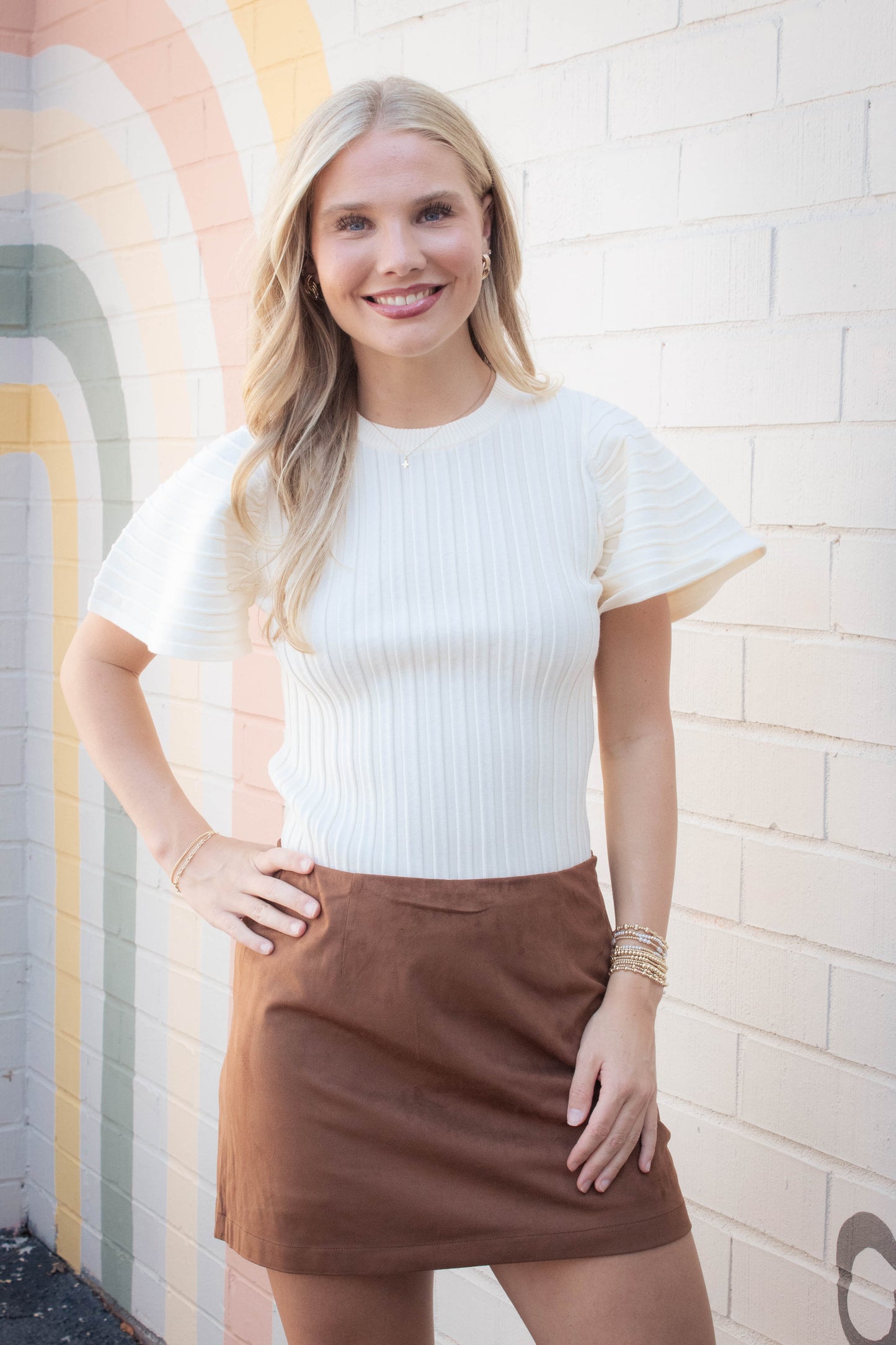  Allie Ribbed Sweater, Antique | Steve Madden