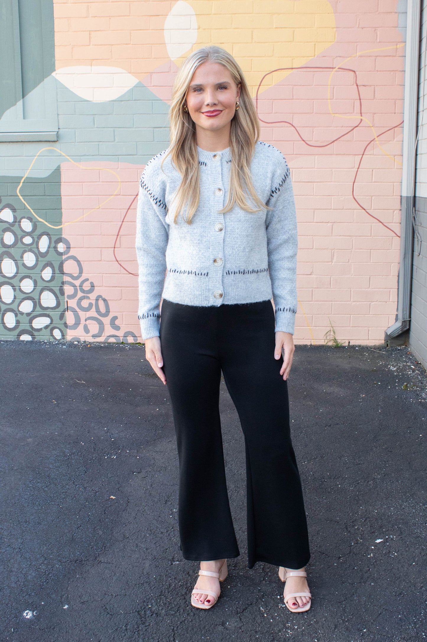  Hustle Knit Wide Leg Pants, Black | Sadie & Sage