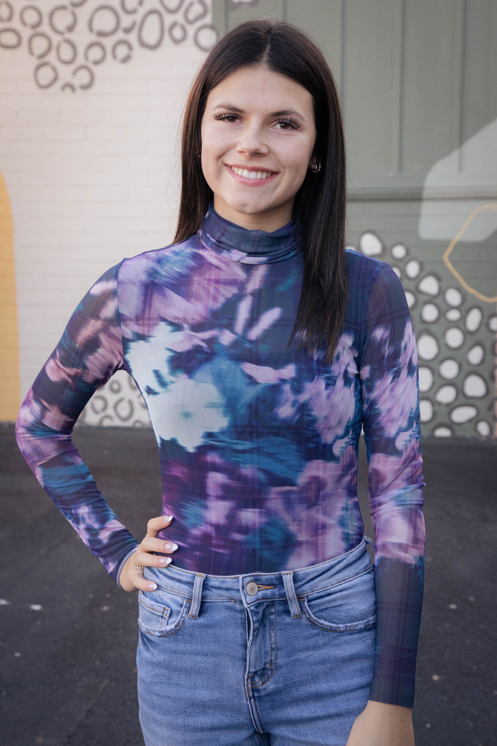  Fiona Mesh Top, Medieval Blue Midnight | Steve Madden