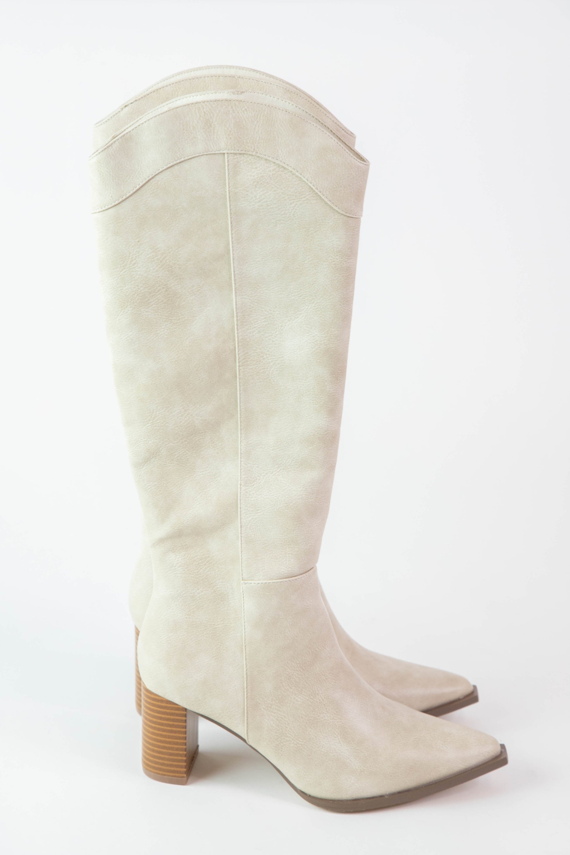 Bonnye Tall Pointed Toe Boot, Ivory | Coconuts By Matisse