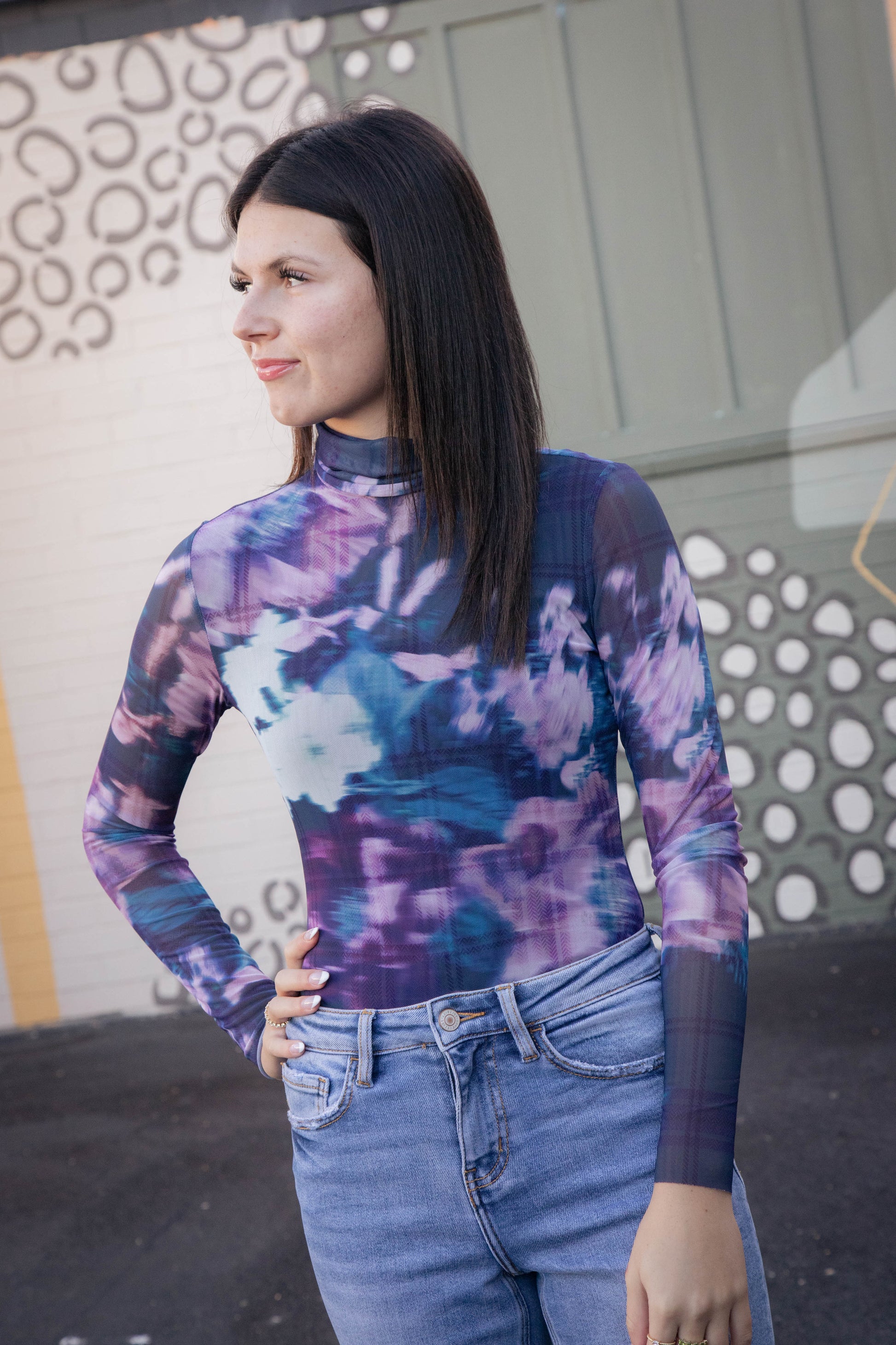  Fiona Mesh Top, Medieval Blue Midnight | Steve Madden