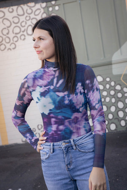  Fiona Mesh Top, Medieval Blue Midnight | Steve Madden