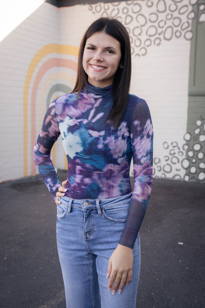  Fiona Mesh Top, Medieval Blue Midnight | Steve Madden