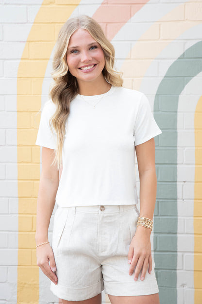  Caravan Cuffed Short, Flax | Sanctuary