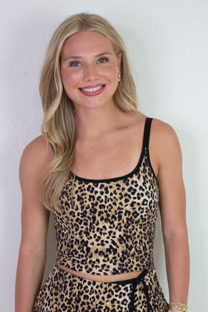 Hera Bra Tank, Cheetah | Cream Yoga