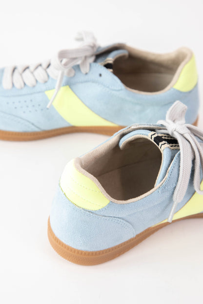  Sydney Suede Stripe Sneaker, Light Blue | ShuShop