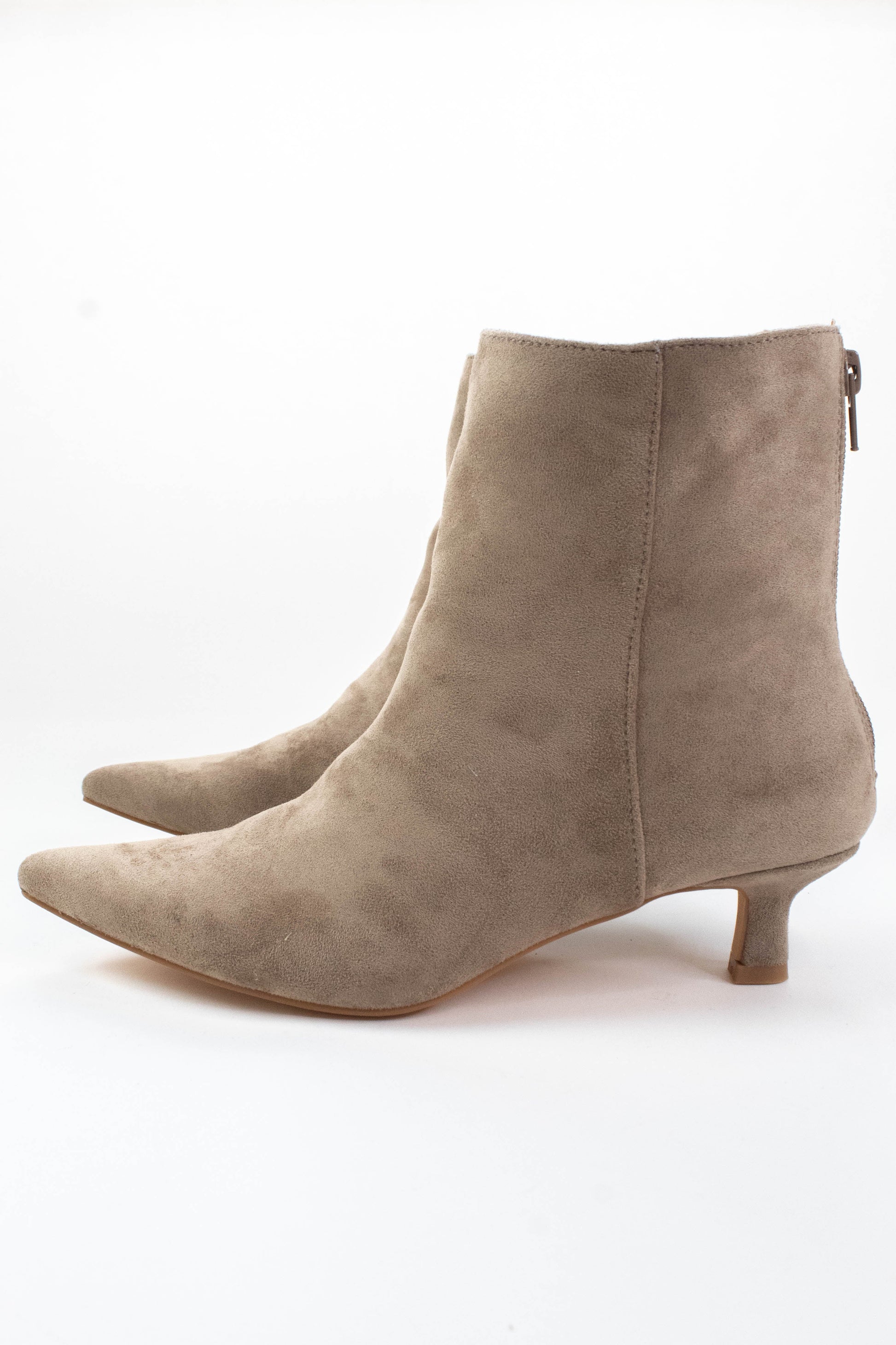  Genesis Kitten Heel Bootie, Taupe | Beach By Matisse