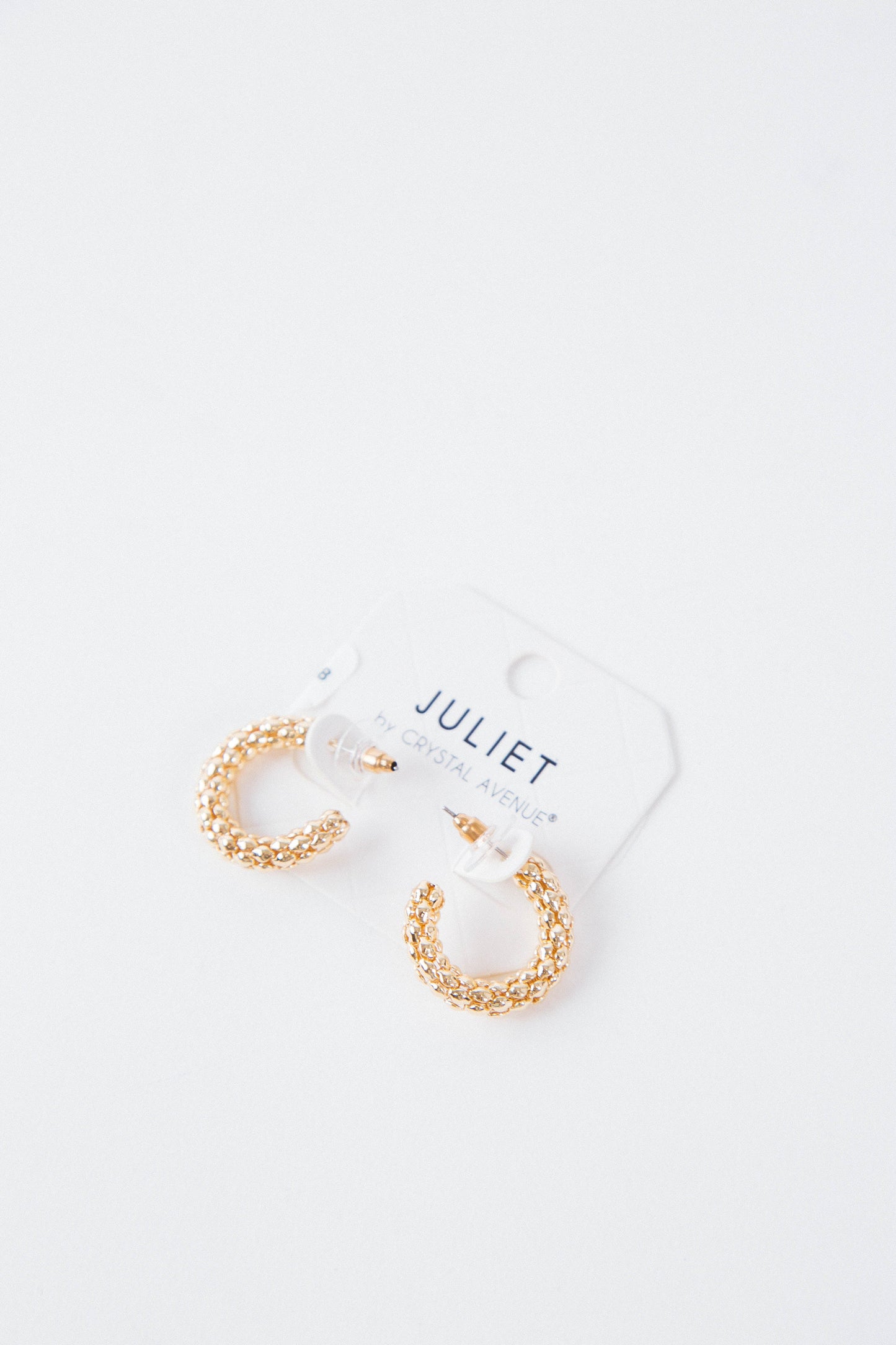  Popcorn Chain Hoop Earring, Gold