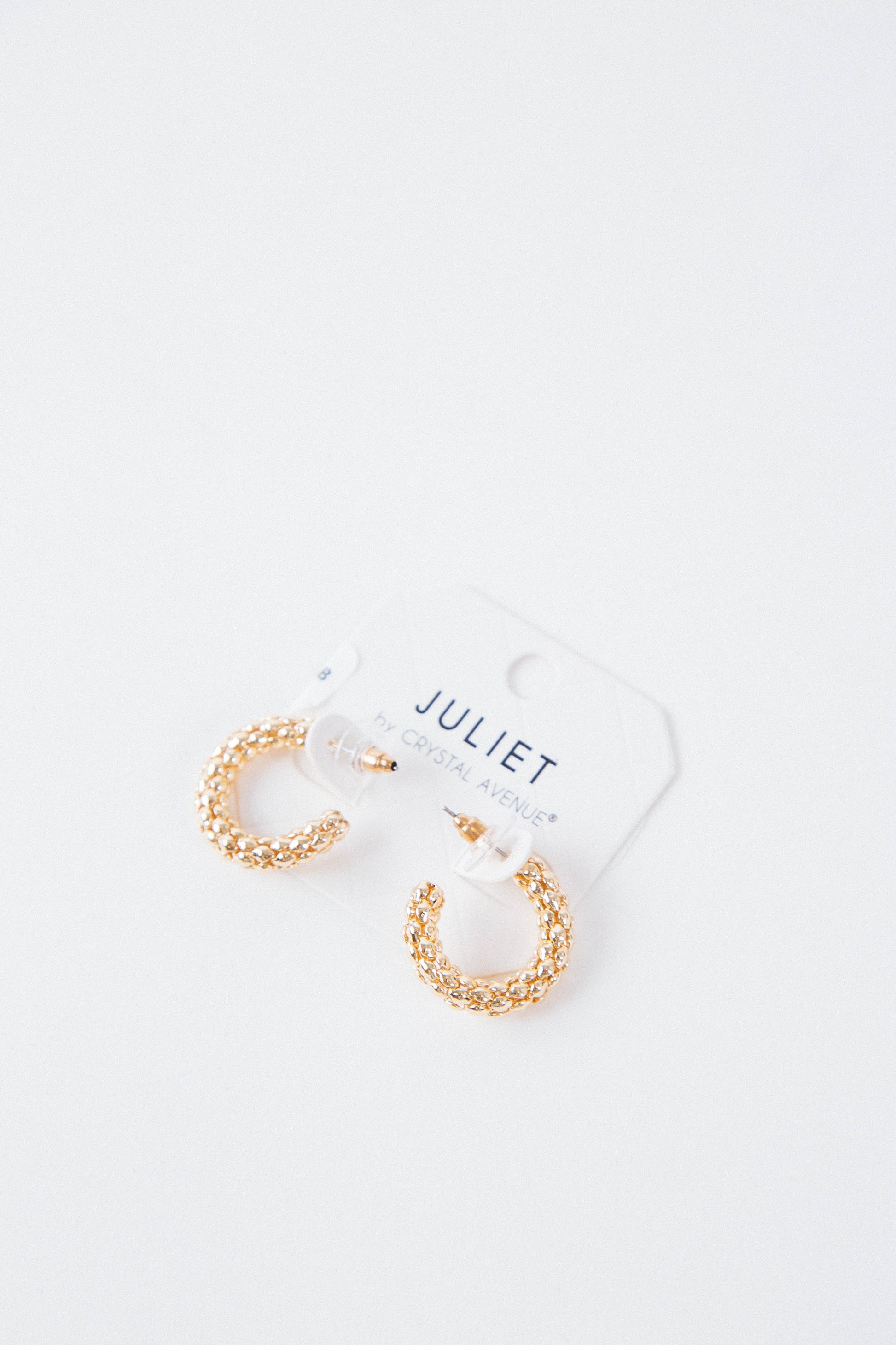  Popcorn Chain Hoop Earring, Gold