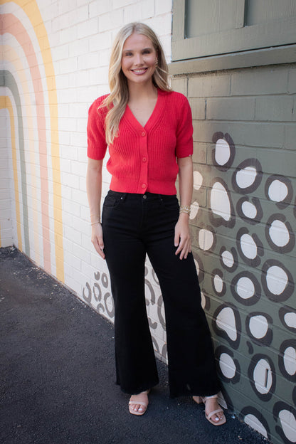  Janae Cardigan, Dark Red | Steve Madden