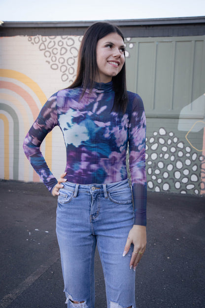  Fiona Mesh Top, Medieval Blue Midnight | Steve Madden