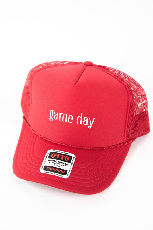  Game Day Foam Trucker Hat, Red/White