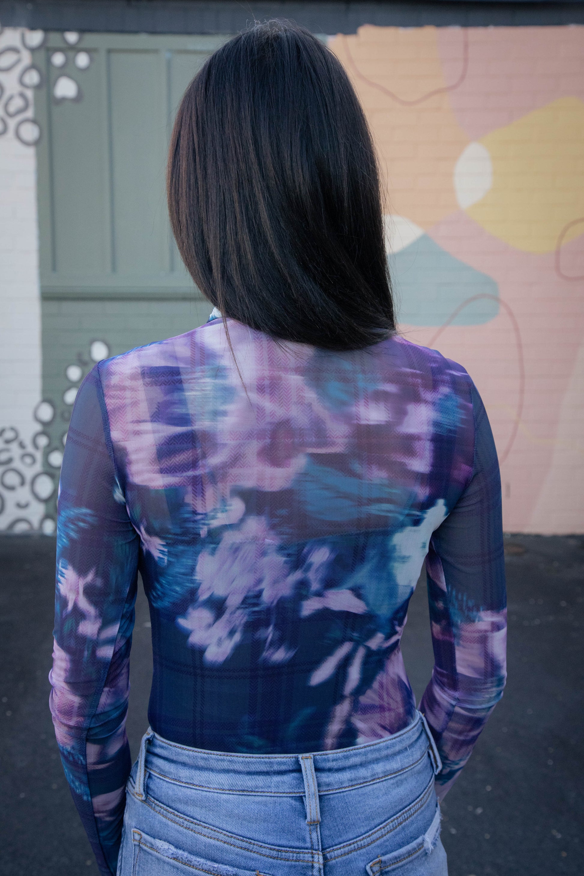  Fiona Mesh Top, Medieval Blue Midnight | Steve Madden