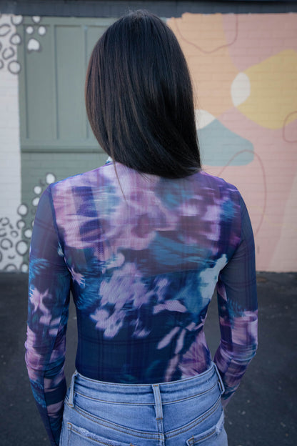  Fiona Mesh Top, Medieval Blue Midnight | Steve Madden