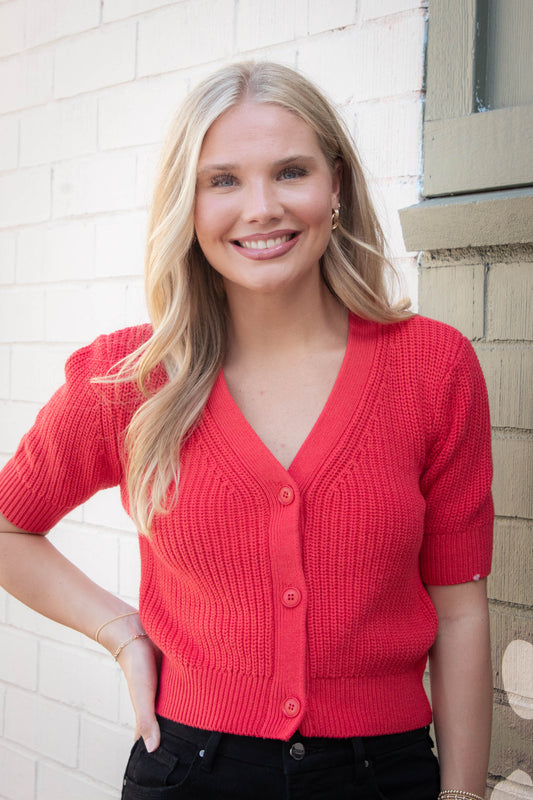  Janae Cardigan, Dark Red | Steve Madden
