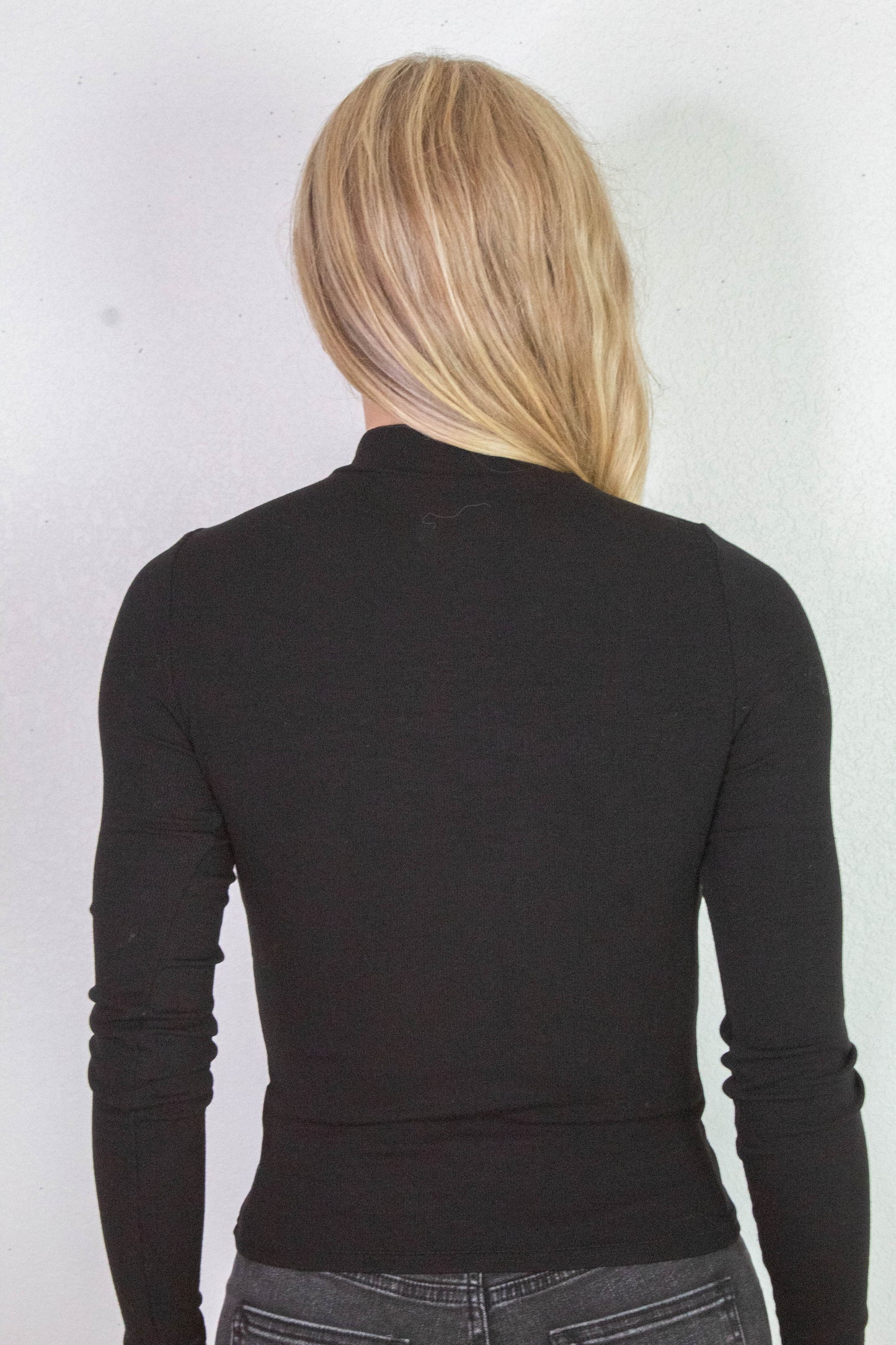  Ronan Mock Neck Top, Black | Sadie & Sage