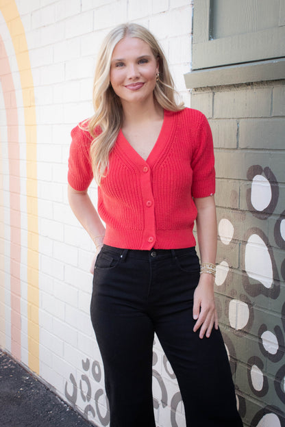 Janae Cardigan, Dark Red | Steve Madden