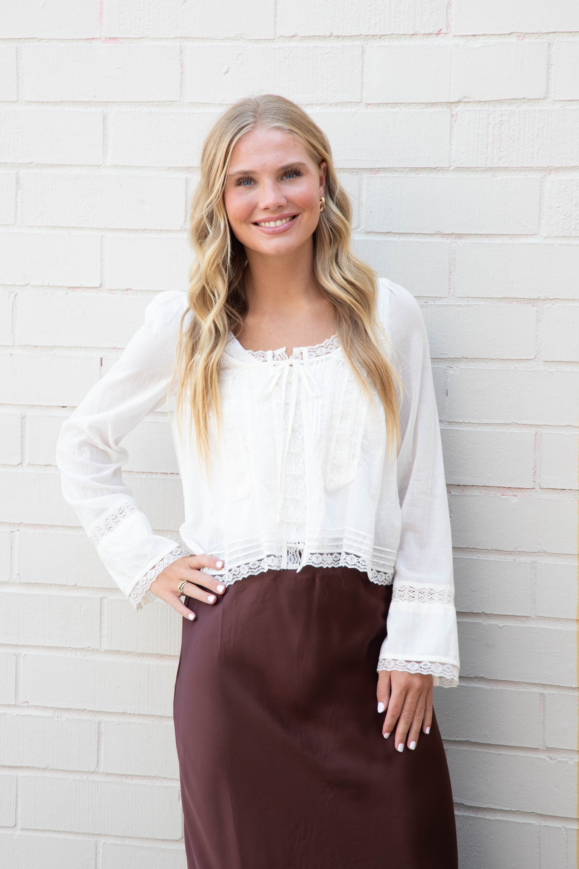  Brinley Satin Maxi Skirt, Chestnut