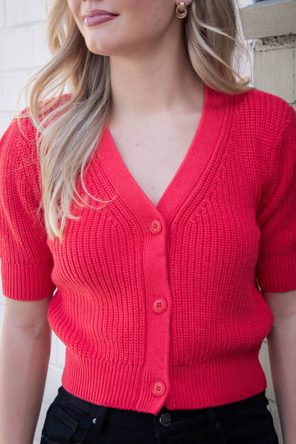  Janae Cardigan, Dark Red | Steve Madden