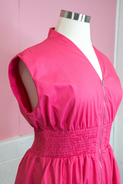  Catalina Smocked Waist Midi Dress, Pink | Plus Size